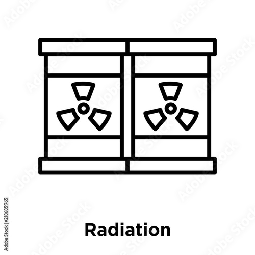 Radiation icon vector isolated on white background, Radiation sign , thin line design elements in outline style
