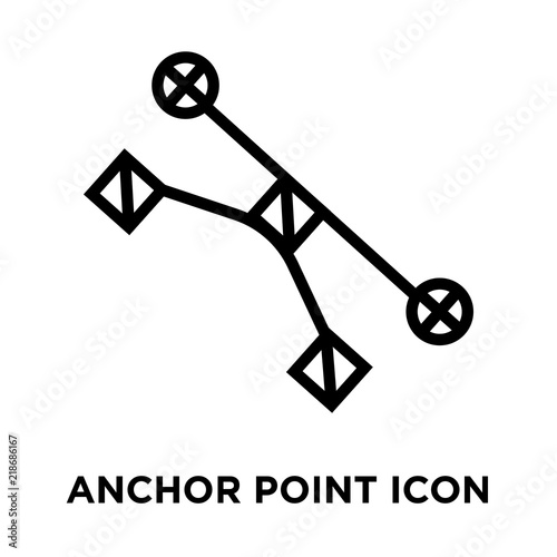 anchor point icon on white background. Modern icons vector illustration. Trendy anchor point icons