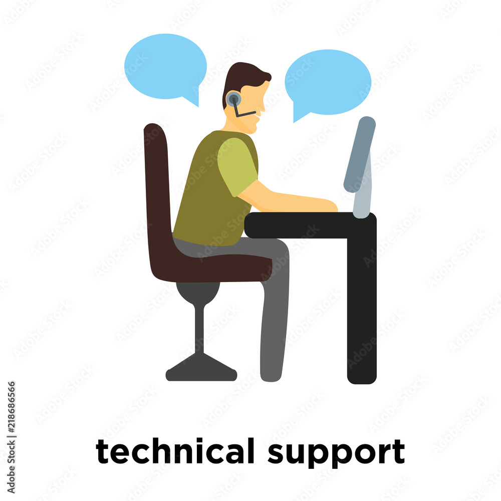 technical support icon isolated on white background. Simple and editable technical support icons. Modern icon vector illustration.