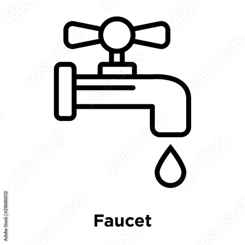 faucet icon isolated on white background. Modern and editable faucet icon. Simple icons vector illustration.
