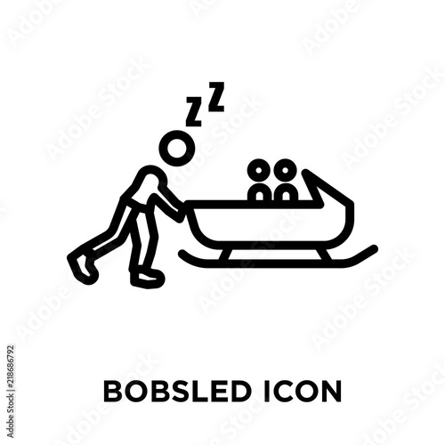bobsled icon on white background. Modern icons vector illustration. Trendy bobsled icons
