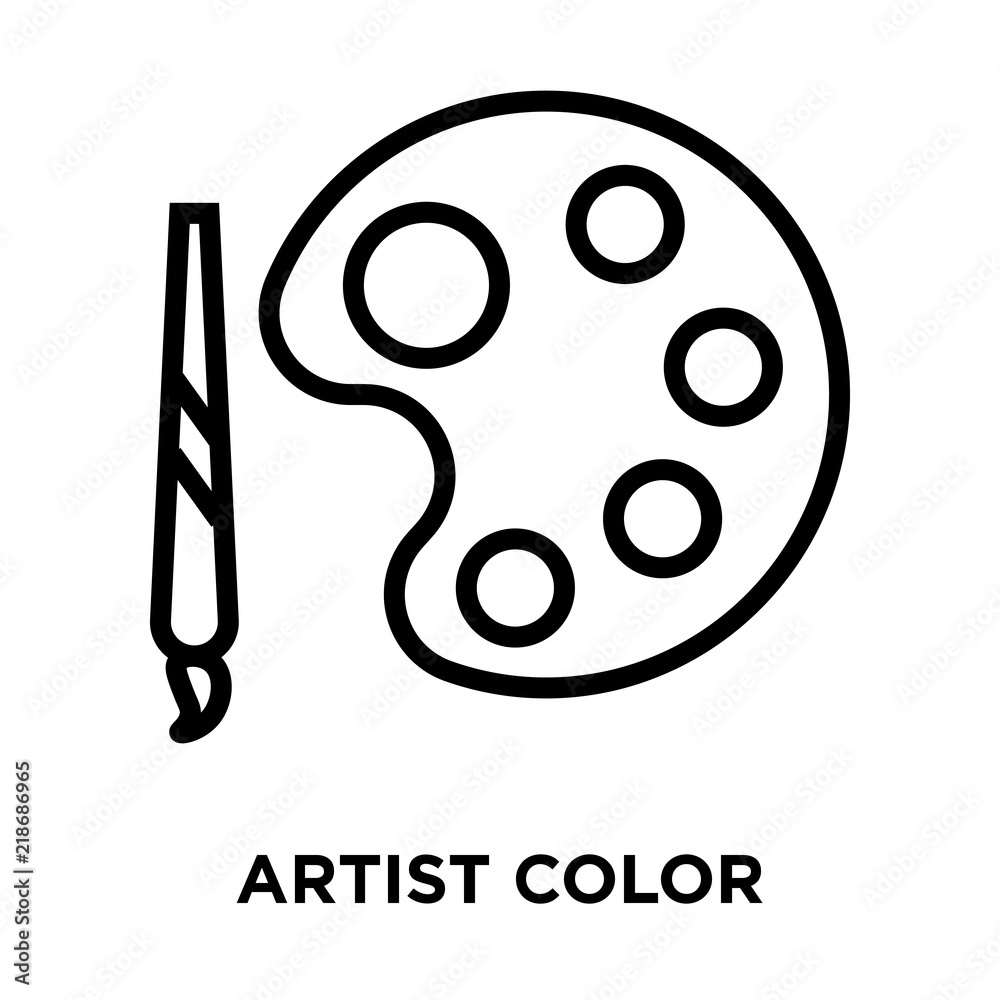 artist color palette icon on white background. Modern icons vector  illustration. Trendy artist color palette icons Stock Vector