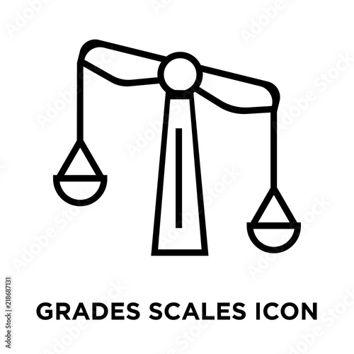 grades scales icon on white background. Modern icons vector illustration. Trendy grades scales icons