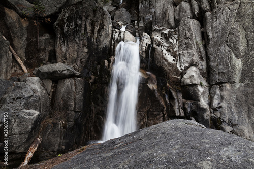 Long Exposure Waterfall On Chilnualna Trail Yosemite