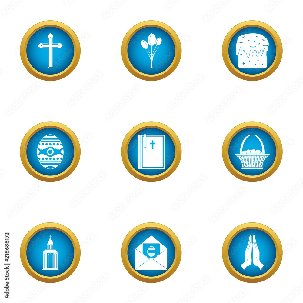 Supplication icons set. Flat set of 9 supplication vector icons for web isolated on white background Supplication icons set. Flat set of 9 supplication vector icons for web isolated on white background