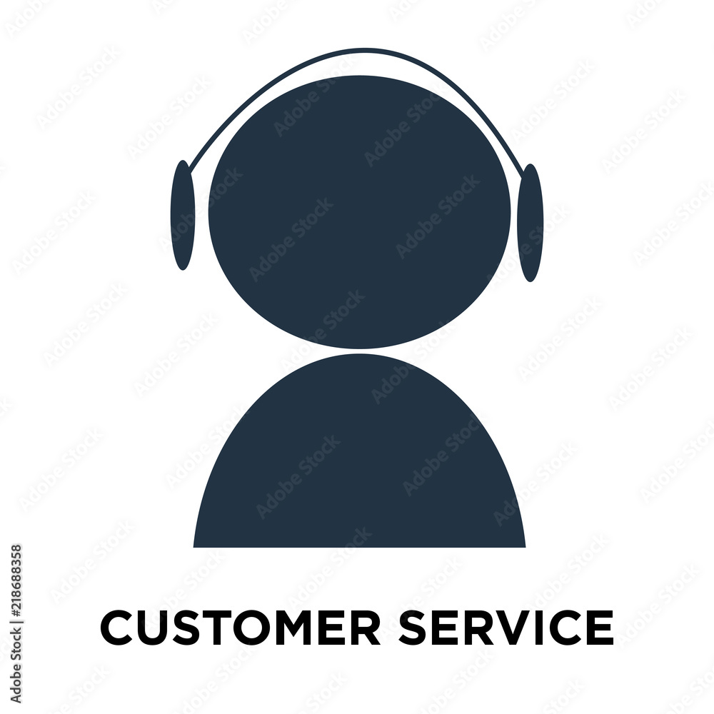 Customer service icon vector isolated on white background, Customer service sign Customer service icon vector isolated on white background, Customer service sign