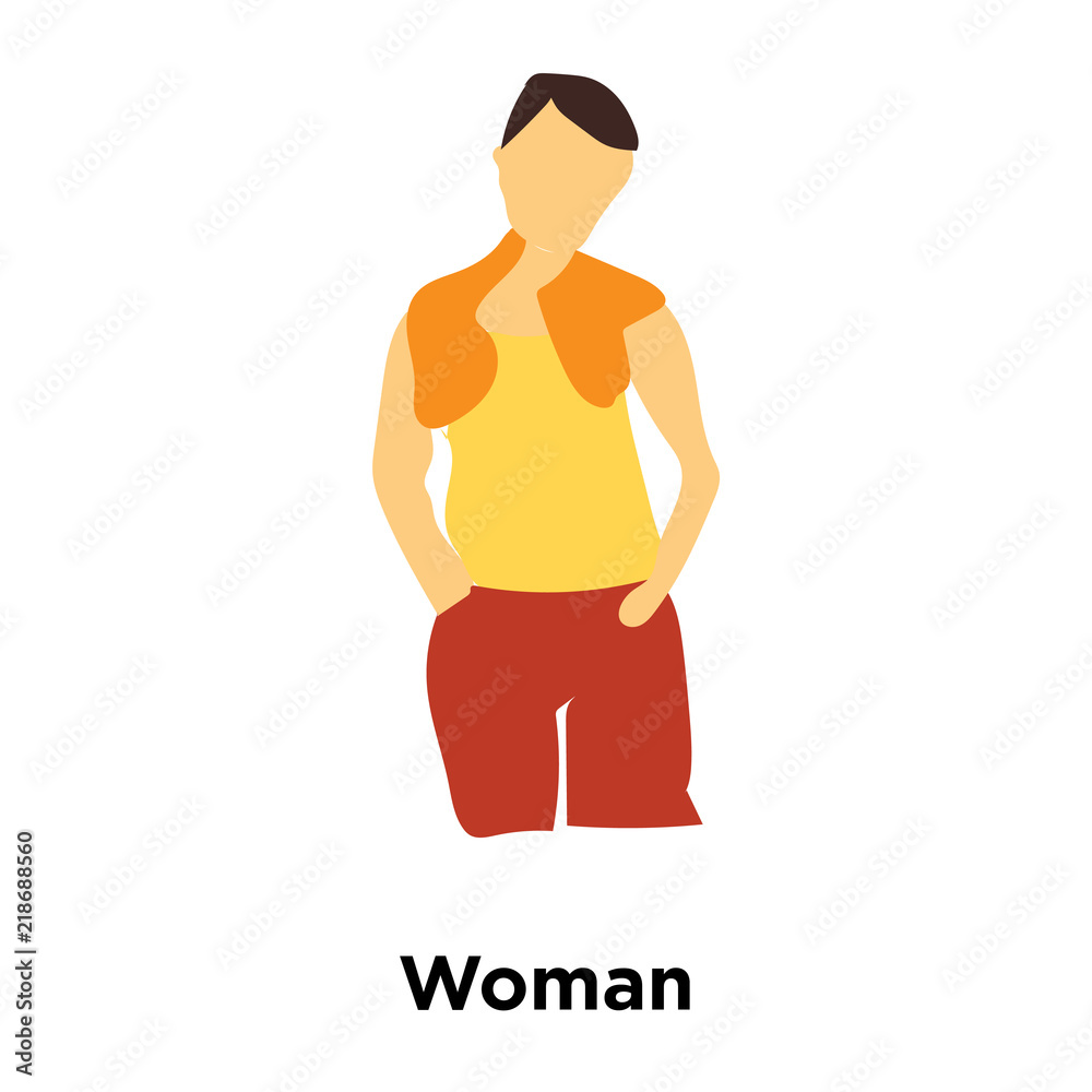 Fototapeta premium woman icon isolated on white background. Simple and editable woman icons. Modern icon vector illustration.