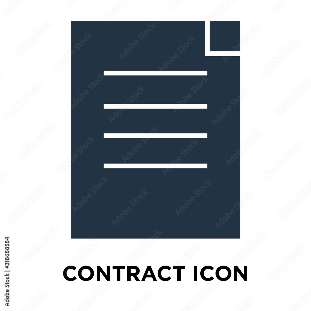 Contract icon vector isolated on white background, Contract sign Contract icon vector isolated on white background, Contract sign