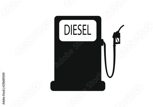 vector diesel fuel pump silhouette