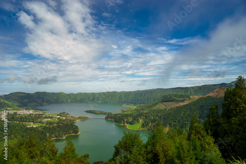 Lagoa Sete Cidades lakes on Sao Miguel island