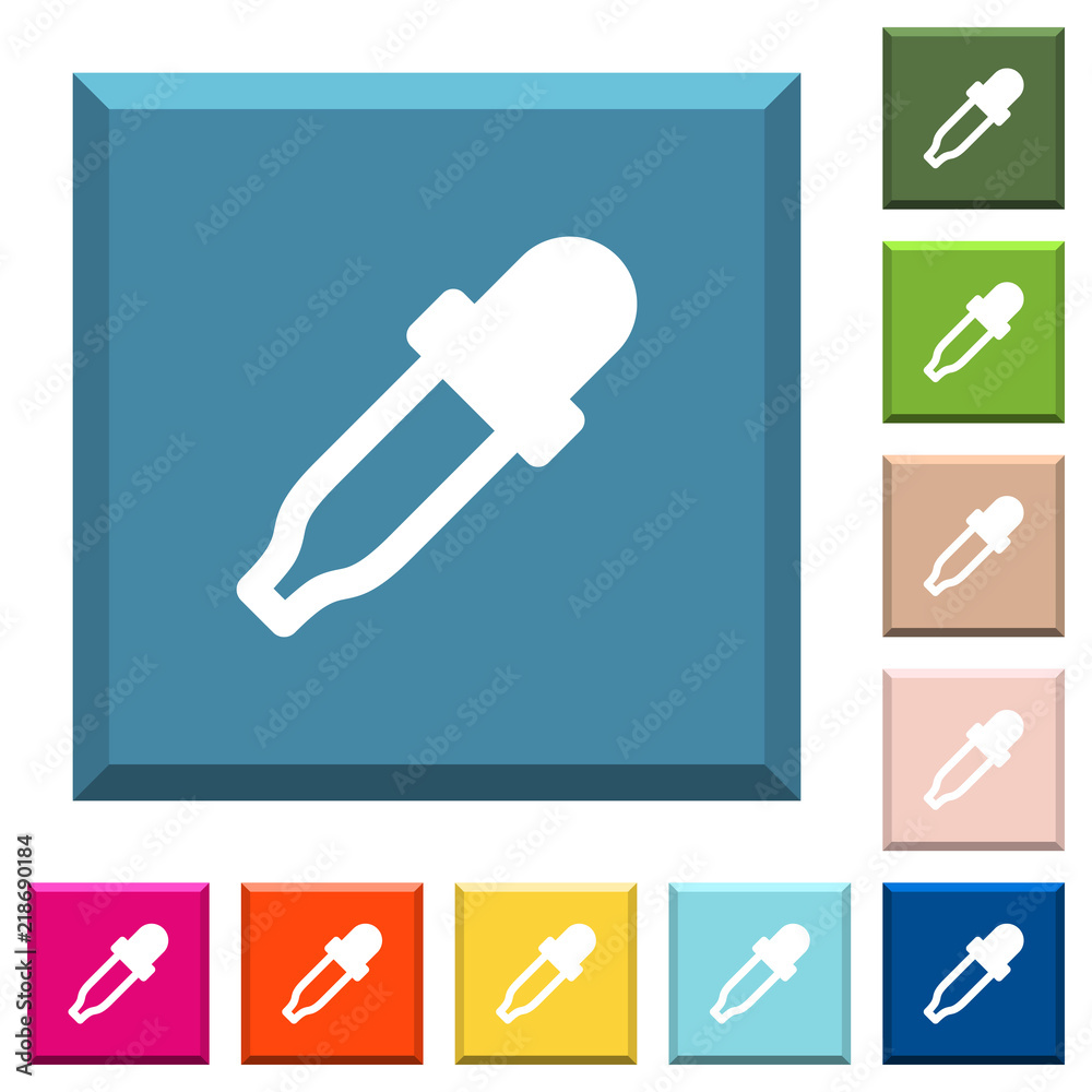 Color picker white icons on edged square buttons Color picker white icons on edged square buttons