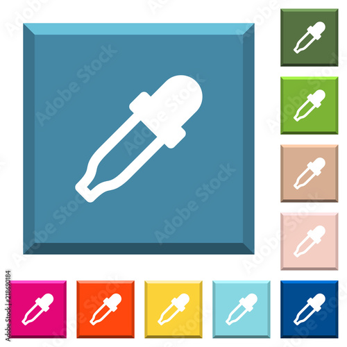 Color picker white icons on edged square buttons