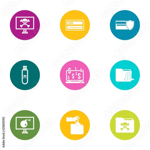 Tangible icons set. Flat set of 9 tangible vector icons for web isolated on white background