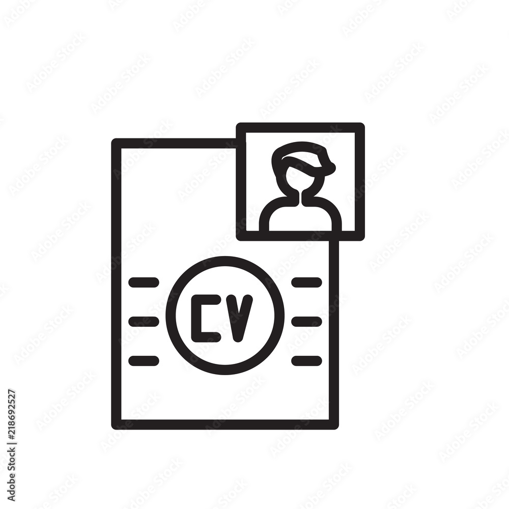 Curriculum icon vector isolated on white background, Curriculum sign Curriculum icon vector isolated on white background, Curriculum sign