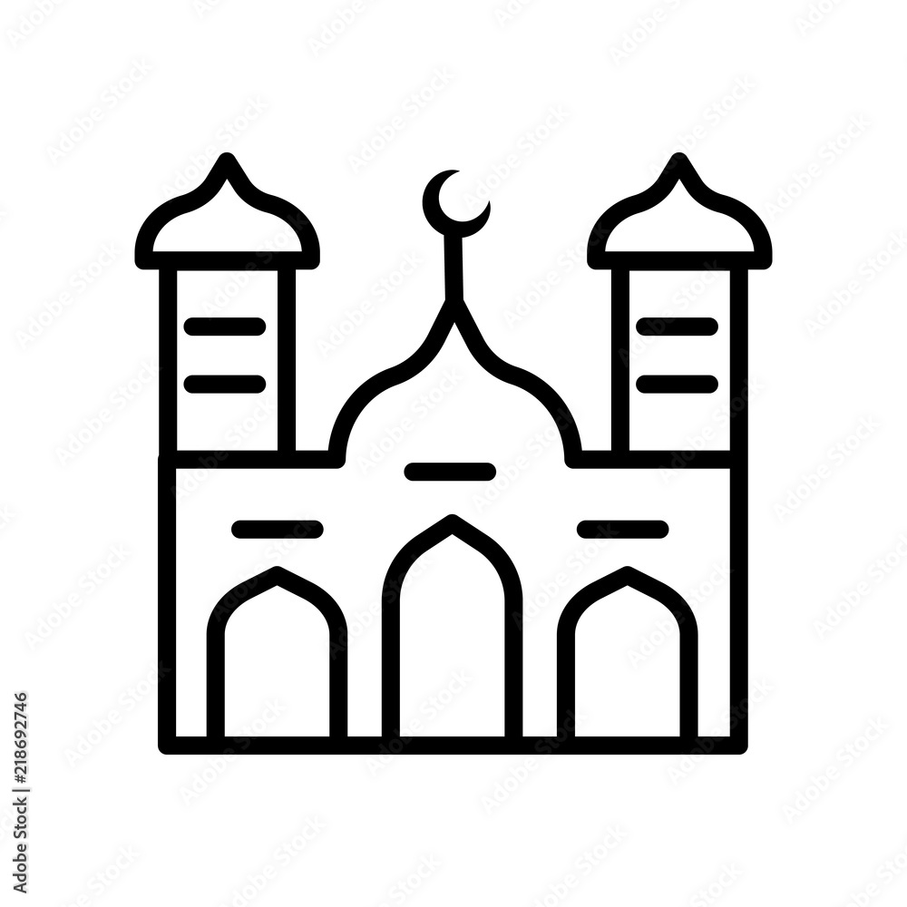 mosque icon on white background. Modern icons vector illustration. Trendy mosque icons mosque icon on white background. Modern icons vector illustration. Trendy mosque icons
