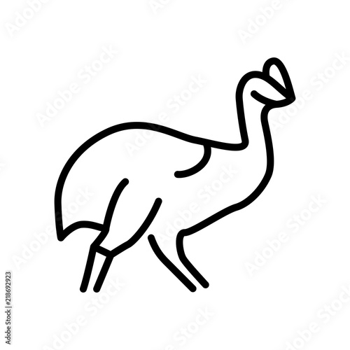 Cassowary icon vector isolated on white background  Cassowary sign