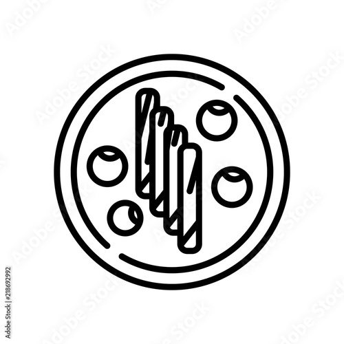youtiao icon isolated on white background. Modern and editable youtiao icon. Simple icons vector illustration.