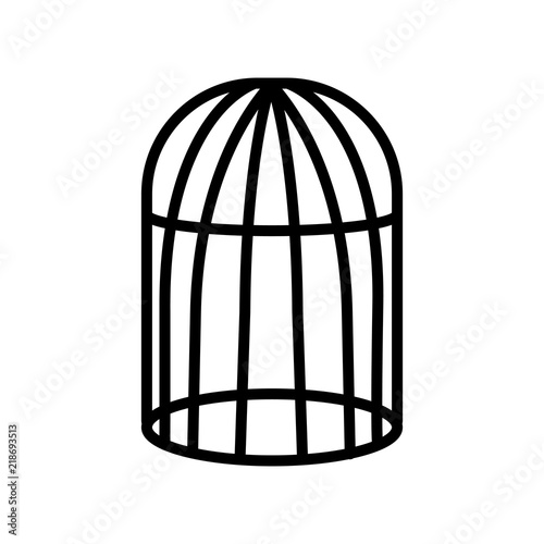 Cage icon vector isolated on white background, Cage sign