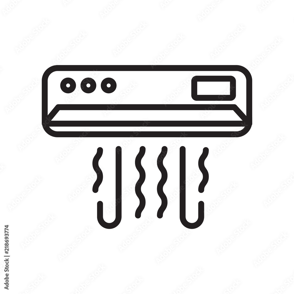 Air conditioner icon vector isolated on white background, Air conditioner sign Air conditioner icon vector isolated on white background, Air conditioner sign