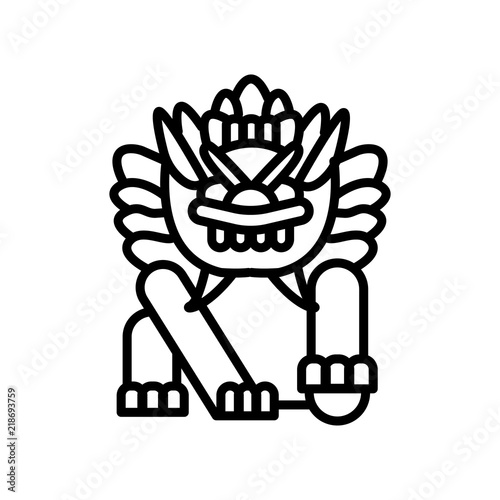 imperial guardian lion icon isolated on white background. Modern and editable imperial guardian lion icon. Simple icons vector illustration.