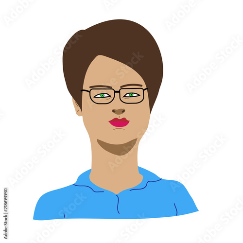 Woman face icon vector illustration graphic design, woman avatar icon