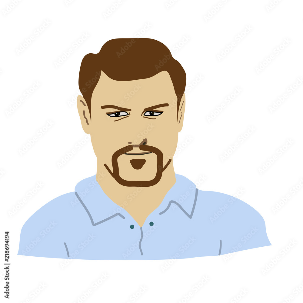 Man face icon vector illustration graphic design, man avatar icon