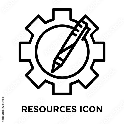 resources icons isolated on white background. Modern and editable resources icon. Simple icon vector illustration.