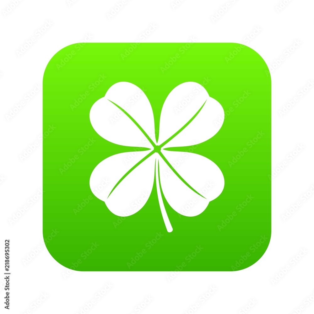 Clover leaf icon digital green for any design isolated on white vector illustration Clover leaf icon digital green for any design isolated on white vector illustration