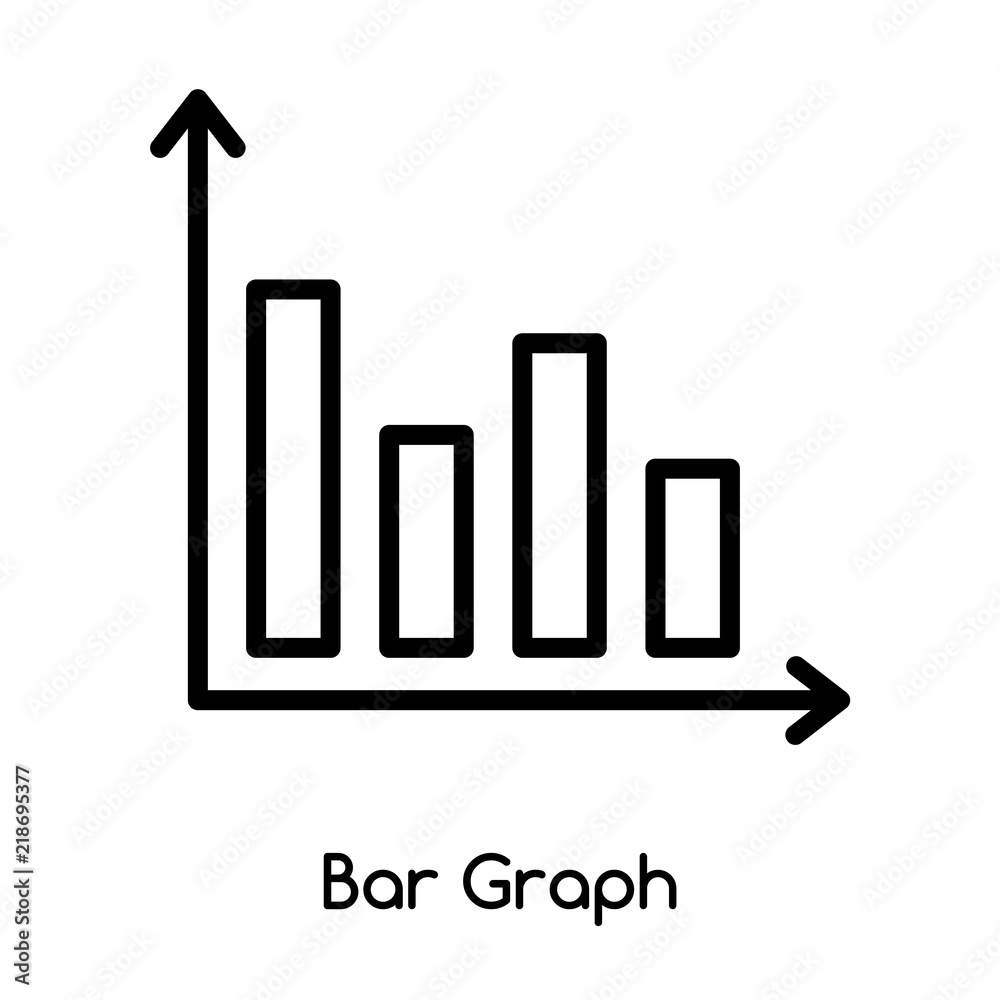Bar Graph icon vector isolated on white background, Bar Graph sign , line  or linear design elements in outline style Stock Vector | Adobe Stock
