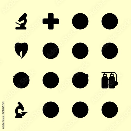 hospital icons set. analyzing, future, medication and retail graphic works