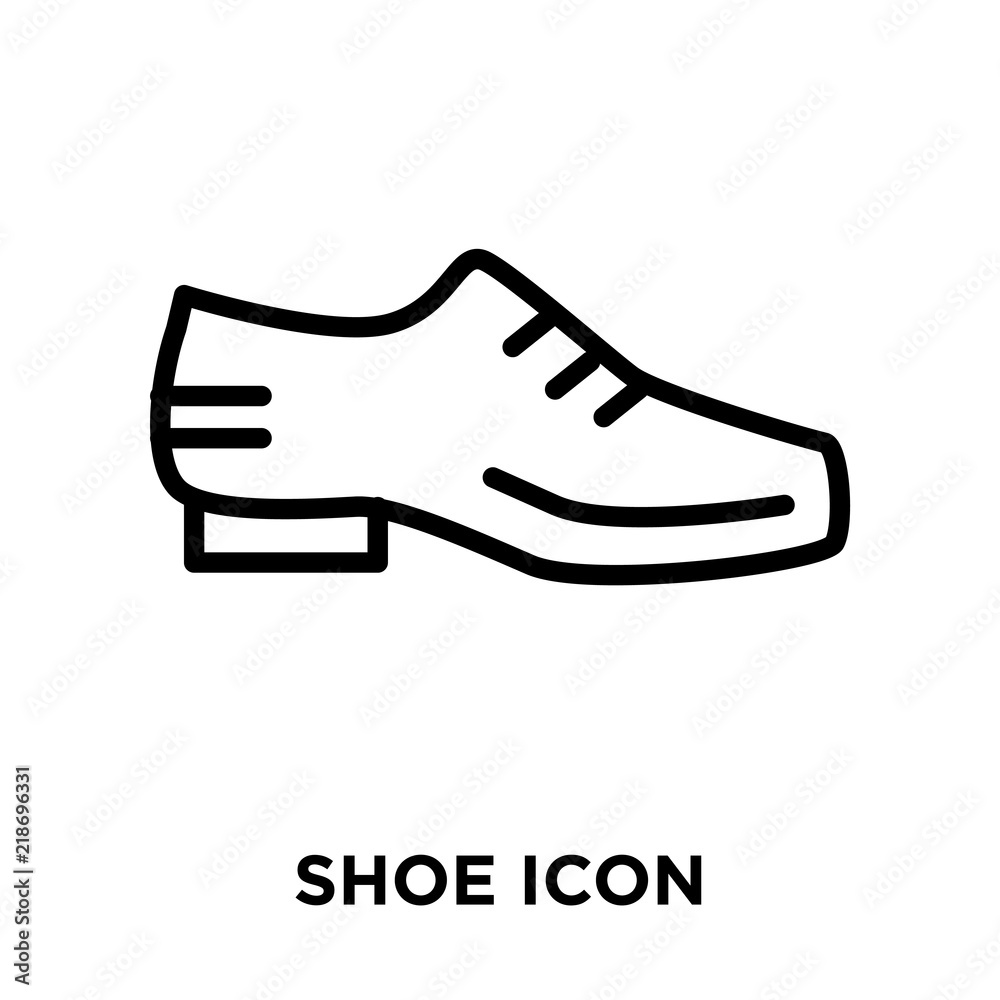 Shoe icon vector isolated on white background, Shoe sign , linear and stroke elements in outline style Shoe icon vector isolated on white background, Shoe sign , linear and stroke elements in outline style