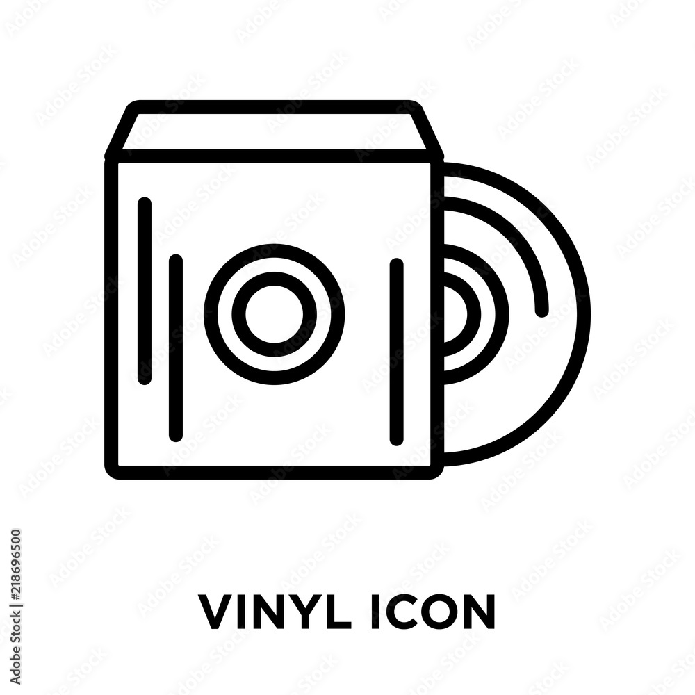 Vinyl icon vector isolated on white background, Vinyl sign , linear and stroke elements in outline style Vinyl icon vector isolated on white background, Vinyl sign , linear and stroke elements in outline style