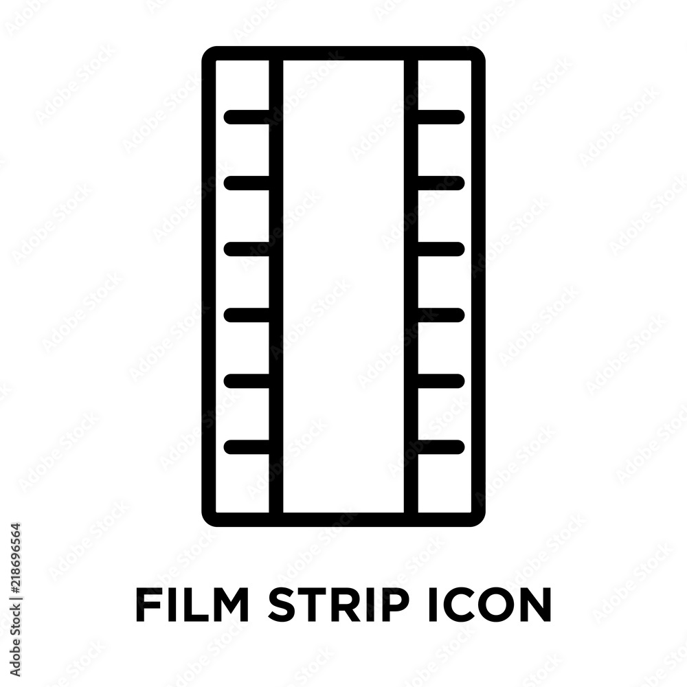 Film strip icon vector isolated on white background, Film strip sign , linear and stroke elements in outline style