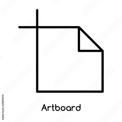 Artboard icon vector isolated on white background, Artboard sign , line or linear design elements in outline style photo