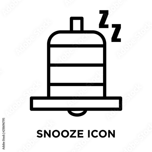 snooze icons isolated on white background. Modern and editable snooze icon. Simple icon vector illustration.