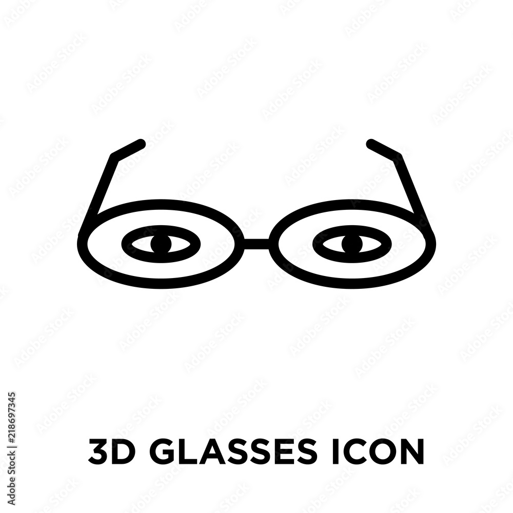 3d glasses icons isolated on white background. Modern and editable 3d glasses icon. Simple icon vector illustration.