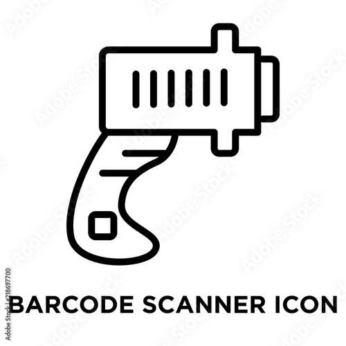 Barcode Scanner icon vector isolated on white background, Barcode Scanner sign , linear and stroke elements in outline style