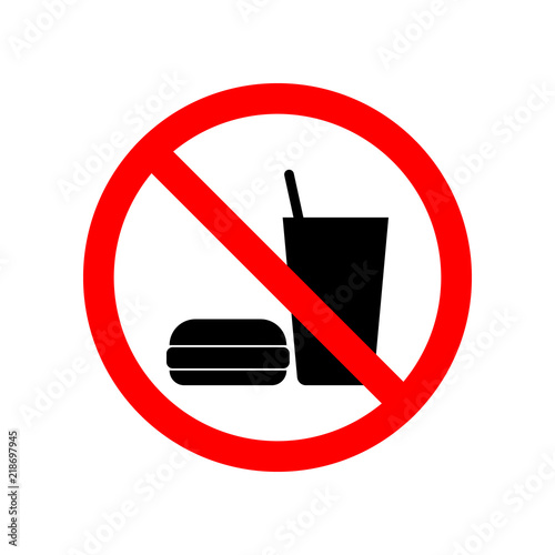 prohibited fast food icon. Element of ptohibited sign for mobile concept and web apps. Sign of prohibited fast food icon can be used for web and mobile