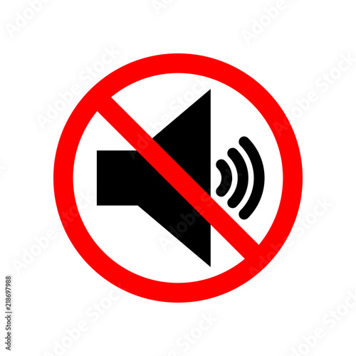no sound allowed icon. Element of ptohibited sign for mobile concept and web apps. Sign of no sound allowed icon can be used for web and mobile