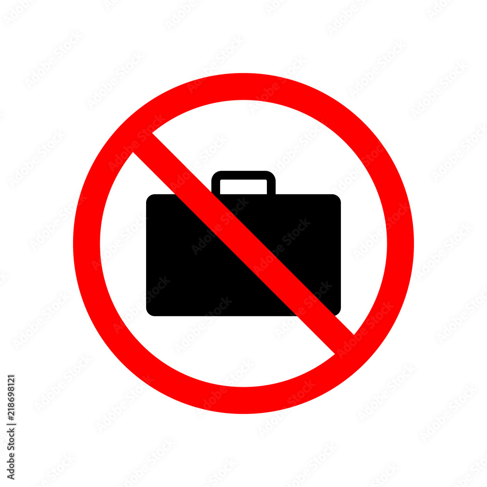 suitcase forbidden icon. Element of ptohibited sign for mobile concept and web apps. Sign of suitcase forbidden icon can be used for web and mobile suitcase forbidden icon. Element of ptohibited sign for mobile concept and web apps. Sign of suitcase forbidden icon can be used for web and mobile