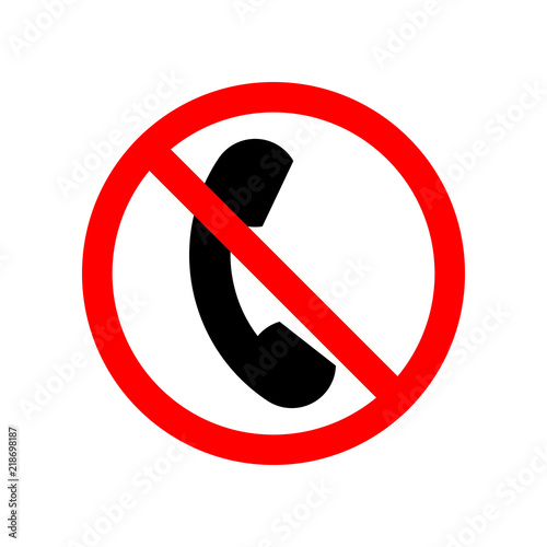 phone not allowed icon. Element of ptohibited sign for mobile concept and web apps. Sign of phone not allowed icon can be used for web and mobile