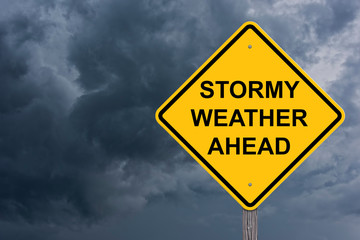 Keuken achterwand Onweer Waarschuwingsbord voor naderend stormweer  © Jim Vallee