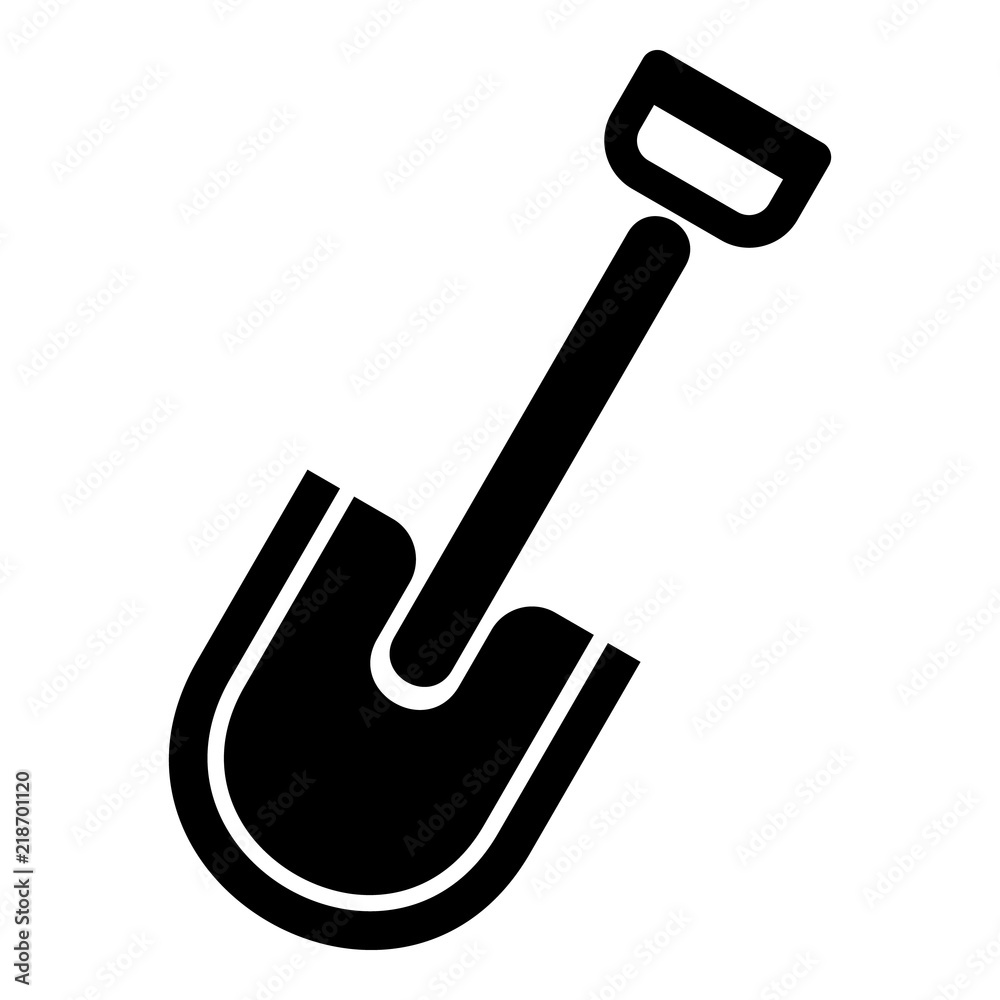 Fire shovel icon. Simple illustration of fire shovel vector icon for web design isolated on white background Fire shovel icon. Simple illustration of fire shovel vector icon for web design isolated on white background