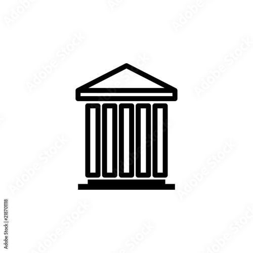 judicial building icon. Element of real estate sign for mobile concept and web apps icon. Thin line icon for website design and development, app development
