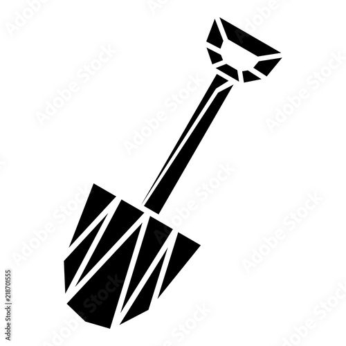 Diamond shovel icon. Simple illustration of diamond shovel vector icon for web design isolated on white background