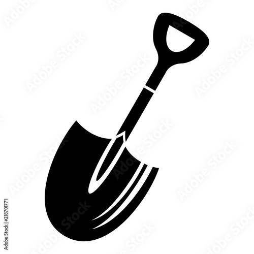 Metal spade shovel icon. Simple illustration of metal spade shovel vector icon for web design isolated on white background