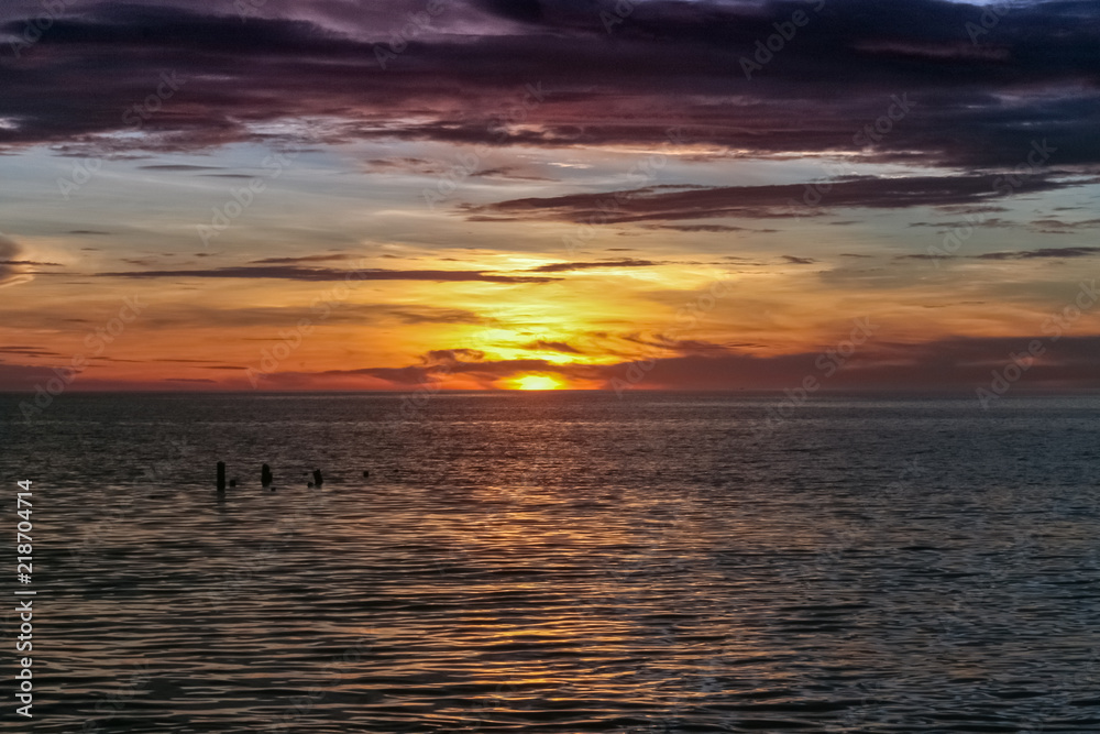 Fototapeta premium sunset on the sea in venezuela