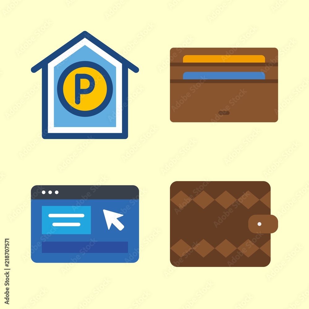 4 shopping icons set 4 shopping icons set