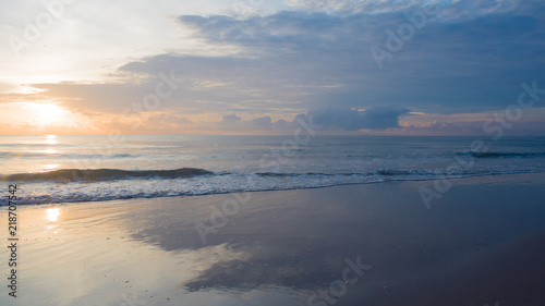 beach in the morning