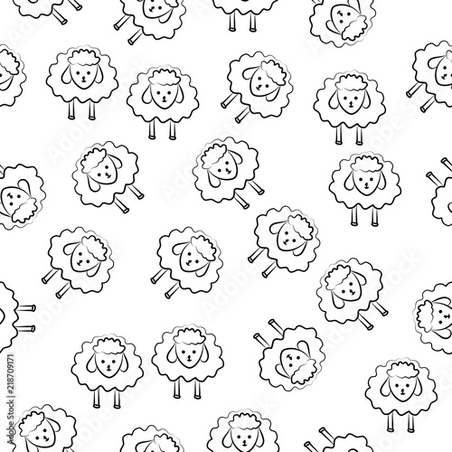 sheep icon in pattern style. Element of sheeps icon for mobile concept and web apps. Sketch sheep icon in pattern style can be used for web and mobile